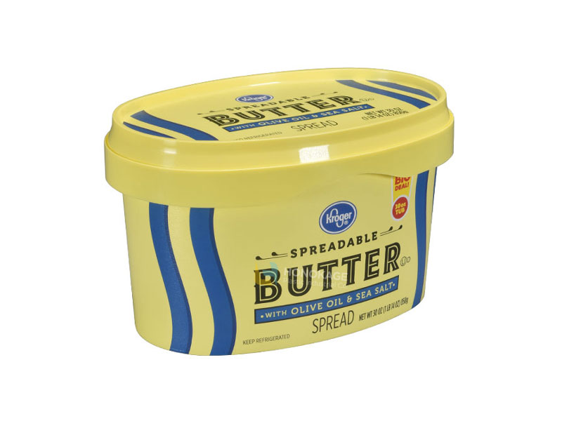 30 unzen Oval Kunststoff IML Margarine Behälter